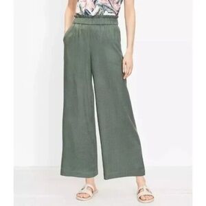 Loft Wide-Leg Linen Pants Small